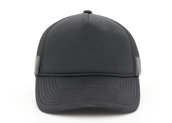 Custom Black Blank Snapback Hats, Custom Black Trucker Hat - HX