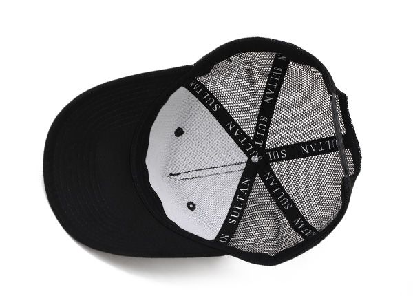 Inside of Black Mesh Digital Screen Printed Baseball Cap