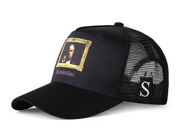 Slant of Black Mesh Digital Screen Printed Baseball Cap