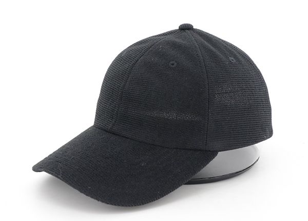 Slant of Velcro Blank Black Baseball Cap