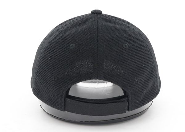 Back of Velcro Blank Black Baseball Cap