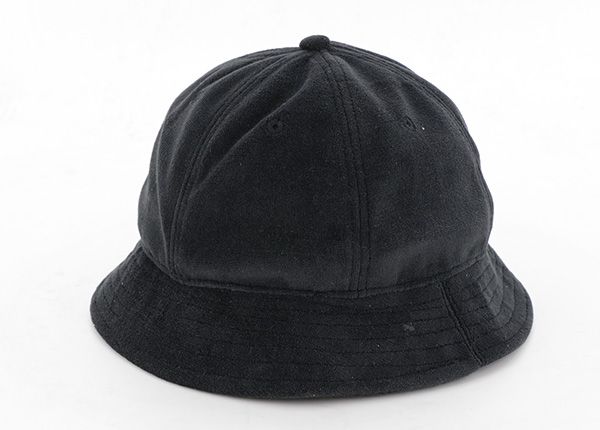 Side of Blank Black Cotton 6 Panel Bucket Hat