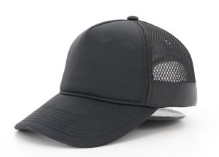 Foam Blank Black Trucker Hats For Wholesale Double Line Snapback Cap