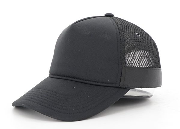 Slant of Foam Blank Black Trucker Hat