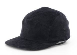 All Black Corduroy Blank 5 Panel Hat Wholesale