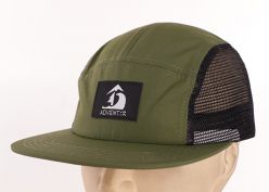 Custom Vintage 5 Panel Mesh Hat With Nylon Strapback Closure