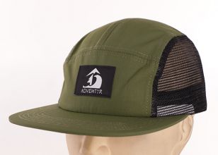 Custom Vintage 5 Panel Mesh Hat With Nylon Strapback Closure