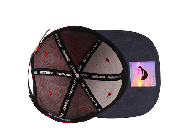 Inside of Leather Red Black Hipster Snapbacks Stripes Hat