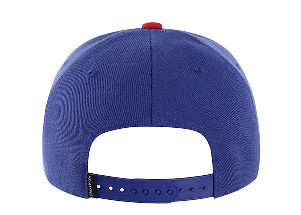 Back of Personalised White Blue Hip Hop Snapback Hat