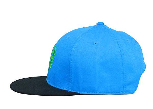 Black and Blue Snapback Two Tone Flat Embroidered Hat For Men & Women