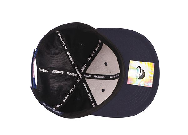Inside of Navy Nice Snapback Cap With Hawaii State Flag Embroidery Patch logo