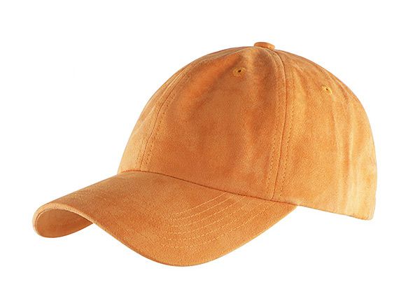 Slant of Blank Plain Yellow Suede No Logo Baseball Cap