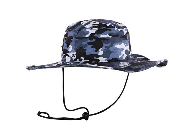 Front of Custom Military Bucket Hat With Chin Strap