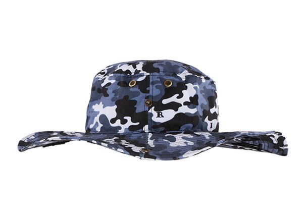 Back of Custom Military Bucket Hat With Chin Strap