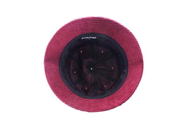Inside of Wine Red Fisherman Embroidered Hats With Top Button