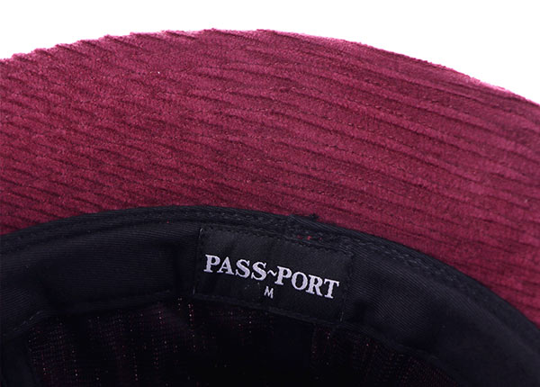 Sweatband of Wine Red Fisherman Embroidered Hats With Top Button