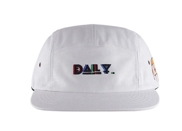 Custom White Camp Cap