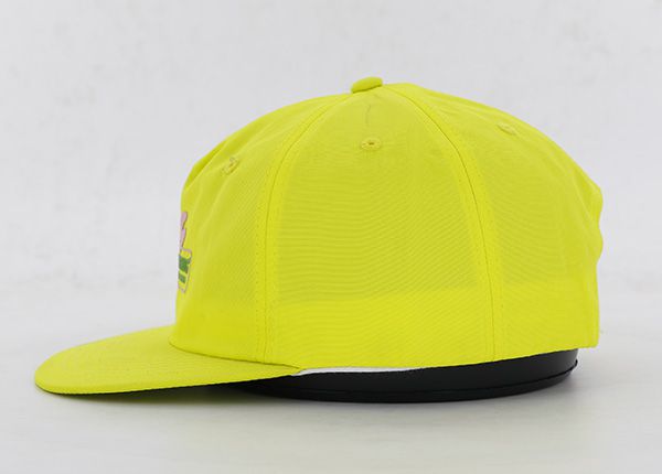 Side of All Gold Snapback With Flat Brim