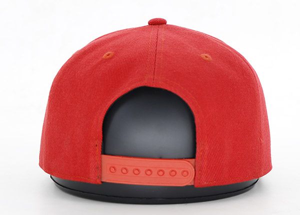 Back of Custom All Red Snapback