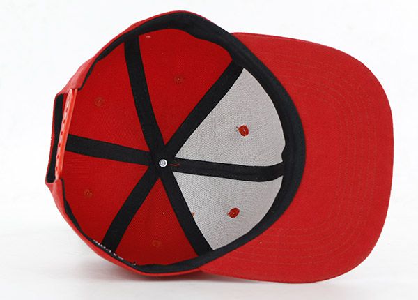 Inside of Custom All Red Snapback