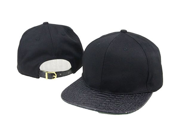 Overview of Custom Black Blank 6 Panel Flat Brim Snapbacks