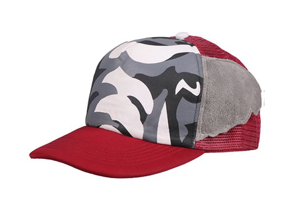 Slant of Blank Old School Camo Snapback Trucker Hat