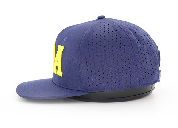 Side of Custom Blue Snapback  Trucker Hats With Flat Bill