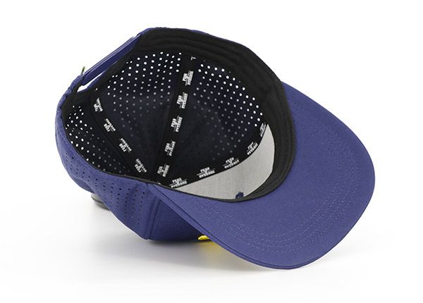 Inside of Custom Blue Snapback  Trucker Hats With Flat Bill