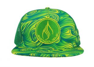 Cool Snapback Trucker Hat Custom Green Caps With Patch