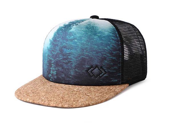 Slant of Cool Design Snapback Hat with Cork Brim