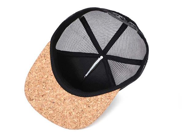 Inside of Cool Design Snapback Hat with Cork Brim