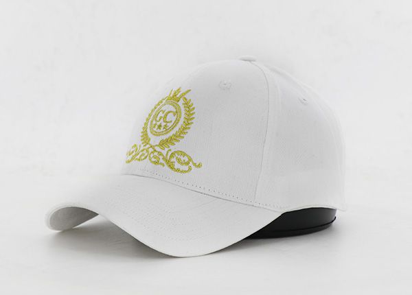 Slant of White Bent Curved Brim Snapback