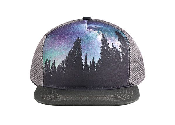 Front of Mossy Oak Printed Snapback Hat With Mesh Back