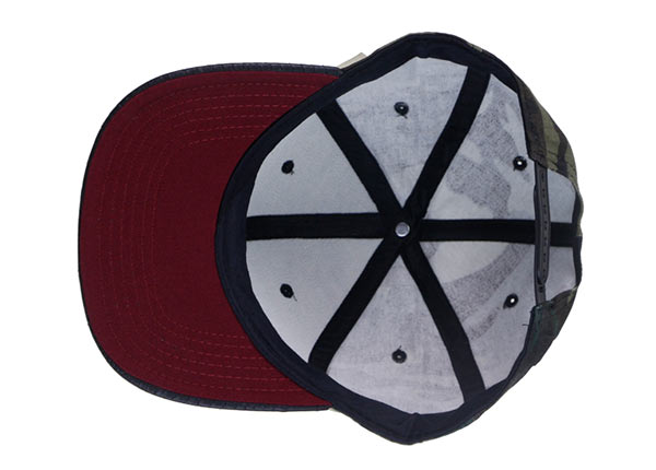 Inside of Embroidered Military Snapback Hat