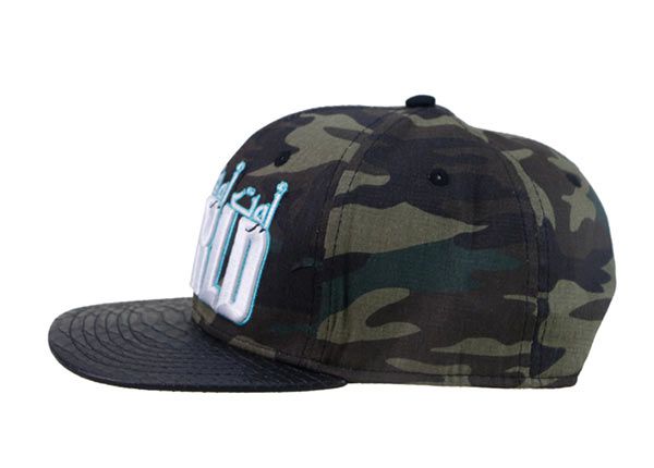 Side of Embroidered Military Snapback Hat