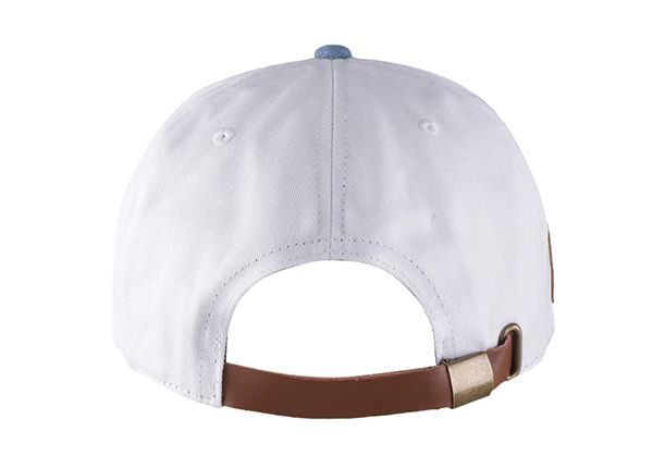 Back of Navy Blue and White Snapback Two Tone Cap