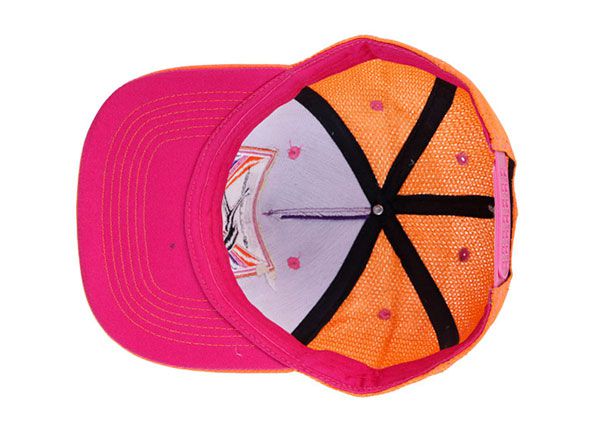 Inside of Neon Snapback Trucker Hat With Patch