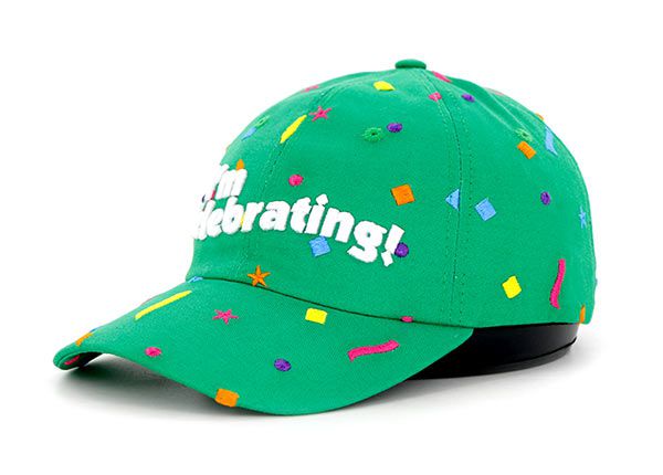 Slant of Green Party Snapback Hat With Curved Brim