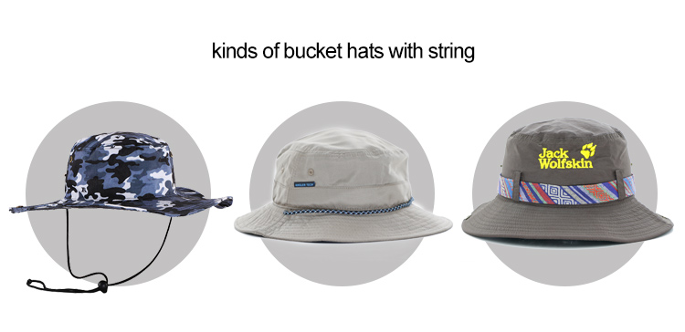 Custom Bucket Hats With String For Sale - HX Caps Factory