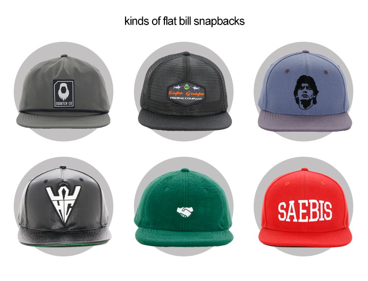 Custom Flat Bill Snapback Hats For Sale - HX Caps Factory