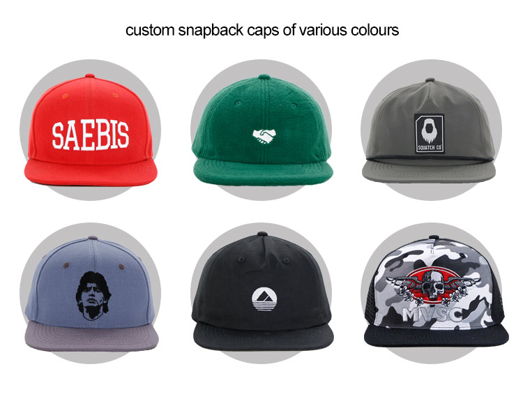 Custom Black Blank Snapback Hats, Custom Black Trucker Hat - HX