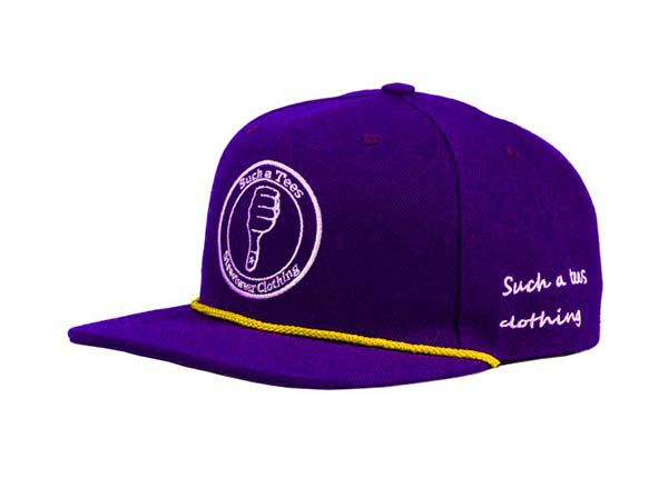 Slant of Purple Snapback With Rope