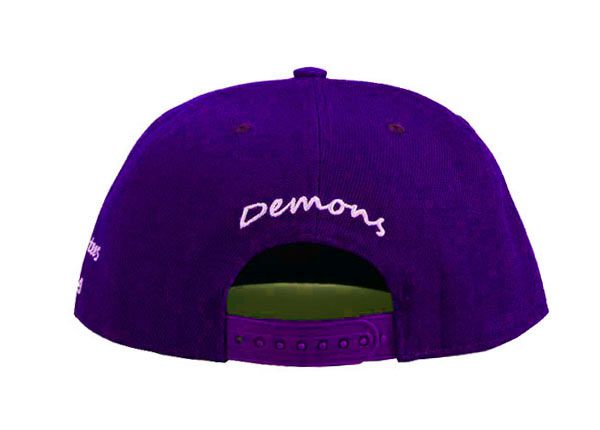Back of Purple Snapback With Rope