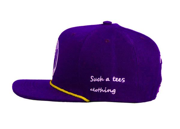Side of Purple Snapback With Rope