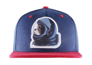 Red and Blue Snapback with Red Bill
