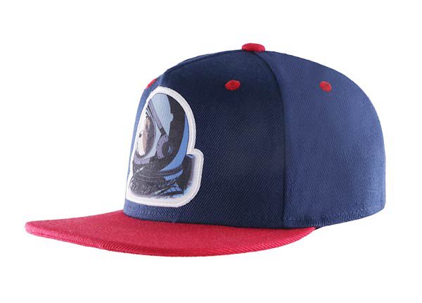Slant of Red and Blue Snapback with Red Bill
