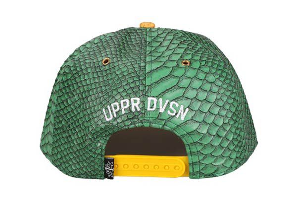 Back of Custom Snakeskin Snapbacks Leather Caps