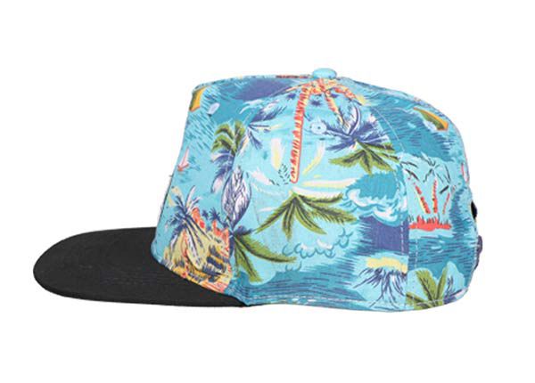 Side of Custom Surf Hawaii Printed Snapbacks