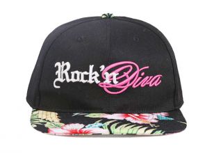 Tropical Snapbacks Custom Black Floral Hats