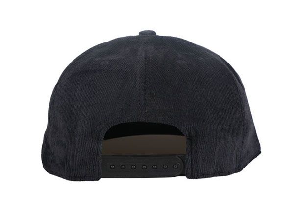 Back of Custom Black Classic Embroidered Snapback Hat